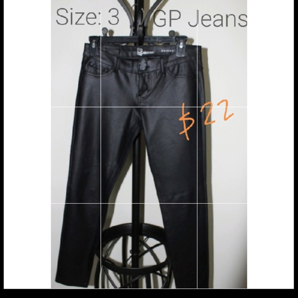 Size 3 GP Black Faux Leather Pants